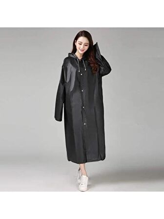 Kapüşonlu ve Çıtçıtlı Eva Yağmurluk Su Geçirmez Unisex Yağmurluk XL