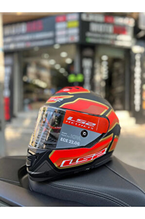 Storm 2 Foggy Mat Siyah-Kırmızı Full Face Motosiklet Kask