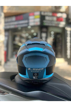 Storm 2 Racer Mat Mavi Full Face Kask