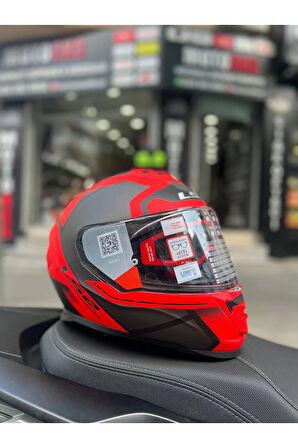 Storm 2 Faster Kırmızı-Siyah Full Face Motosiklet Kask