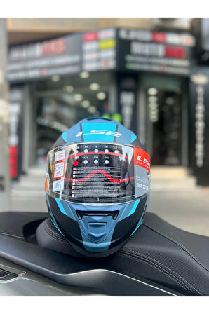 Storm 2 Racer Mat Mavi Full Face Kask