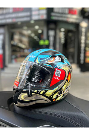 Rapid 2 Neo Mavi-Mor Full Face Motosiklet Kask