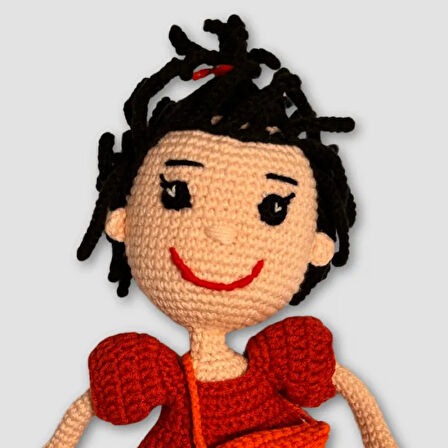 Uretti - Ahmet 3816 -  Amigurumi Örgü Oyuncak  Bebek 23 Cm - Bej
