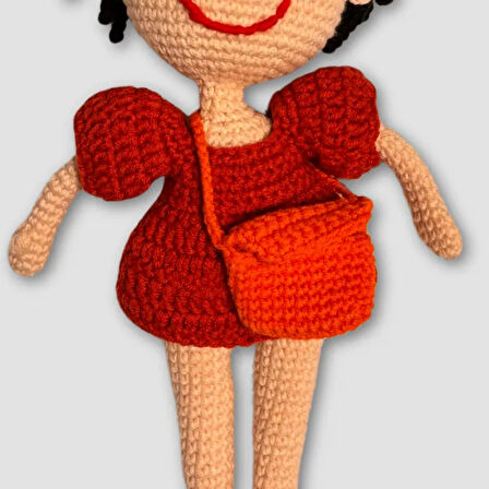 Uretti - Ahmet 3816 -  Amigurumi Örgü Oyuncak  Bebek 23 Cm - Bej