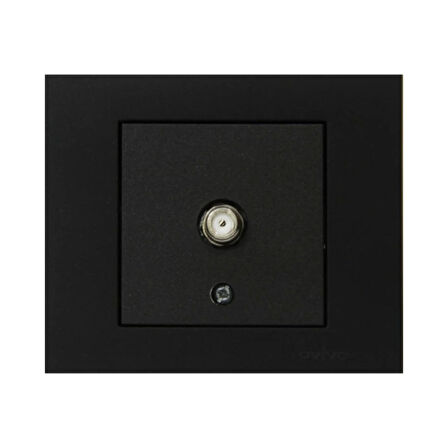 20 Adet Ovivo Grano Siyah Uydu Tv Prizi F Konnektör Çerçeve Dahildir 20'li