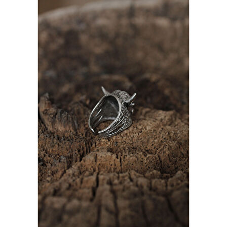 Ayarlanabilir Bufalo Tasarımlı Erkek Yüzük