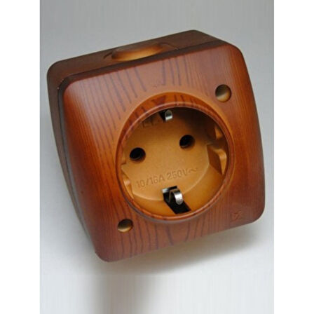 Sıva Üstü Kiraz Ahşap Renkli Priz Elbi / Alsu