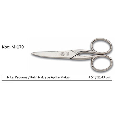 Rose Europe Kalın Nakış Makası Süper Kalite No:4.5 11,43 Cm