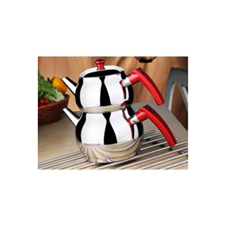 Mini 2lt Küçük Boy Küre Çelik Çaydanlık Seti (4915)