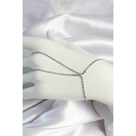 Pirinç Gümüş Renk Ezme Zincirli Şahmeran