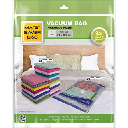 73x130 Jumbo Vakumlu Poşet Hurç Bag (4915)