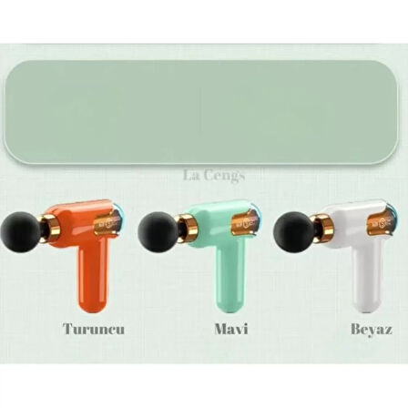 Yeni Nesil Darbeli Titreşimli Şarjlı Sporcu Masaj Tabancası 4 Başlıklı Lc-002 (4915)