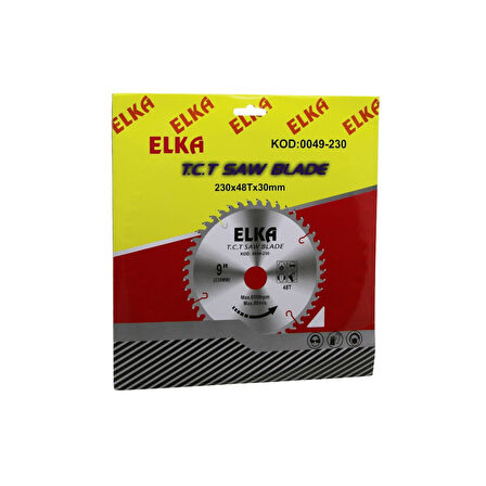 Elka 0049-230 230 X 48t X 30mm  Ağaç Sunta Kesici Disk (4915)