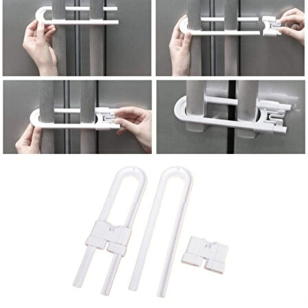 Bebek Çocuk Çekmece Ve Dolap Koruma Raylı Güvenlik Sistemi Emniyet Kilidi (4915)