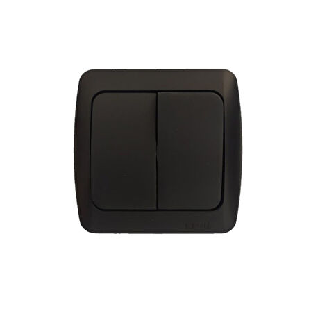 8 Adet Sıva Üstü Siyah (vantablack) Komütatör İkili Anahtar Elbi / Alsu