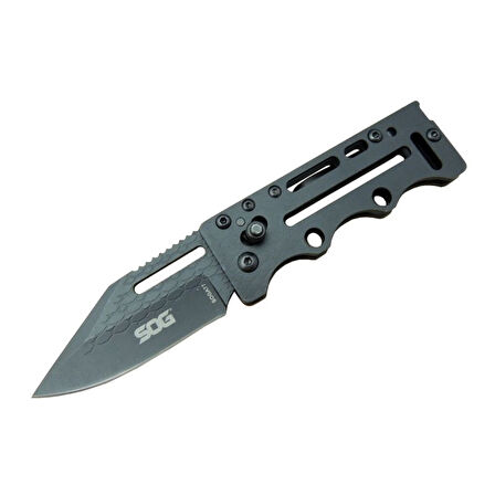 Sog Ac77bk Siyah Yaprak Kamp Çakı 15 Cm - Metal Sap, Kılıflı