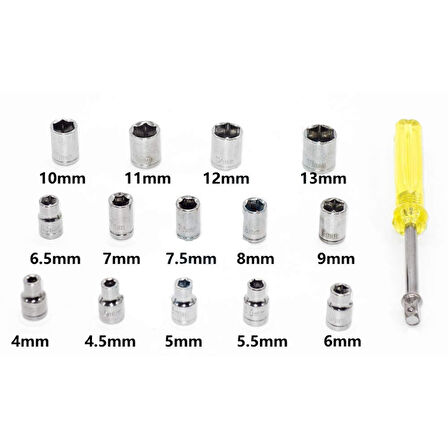 40 Parça  Lokma Takımı Plastik Kutulu Combınatıon Socket Wrench Set (4915)