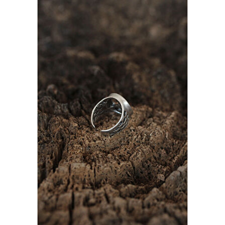 Barış İşareti Tasarımlı Ayarlamalı Erkek Yüzük