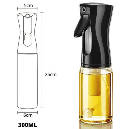 Buffer® Çok Amaçlı Cam Şişe Püskürtmeli Dağıtıcı Yağdanlık Limonluk Sirke Sosluk Spreyi