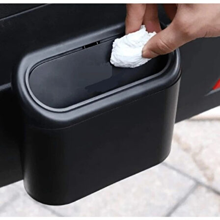 Araba Çöp Kutusu Kapaklı Organizer Siyah (4915)