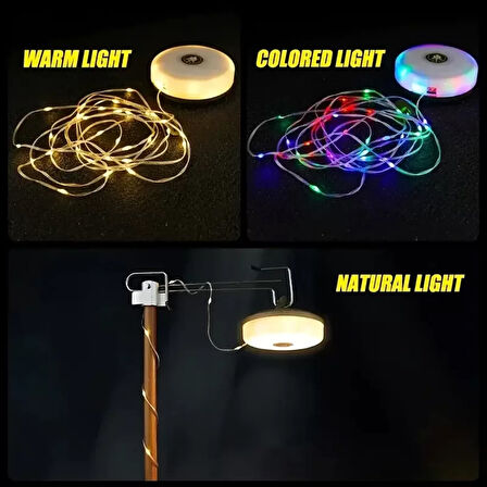6 Fonksiyonlu 8 Metre Usb Şarj Edilebilir Rgb Led Kamp Ve Dekorasyon Işığı | Powerbank Özellikli (4915)