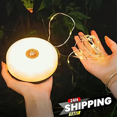 6 Fonksiyonlu 8 Metre Usb Şarj Edilebilir Rgb Led Kamp Ve Dekorasyon Işığı | Powerbank Özellikli (4915)