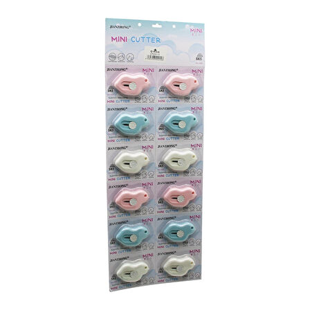 12 Adet Penguen Mini Cep - Çanta Falçata - Maket Bıçak (4915)