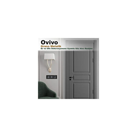Ovivo Grano Metalik Vavien Anahtar Füme Siyah Çerçeve