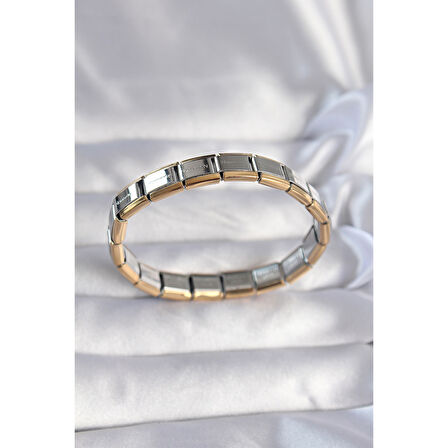 316L Çelik Çift Renk Yazılı Nomination Bileklik