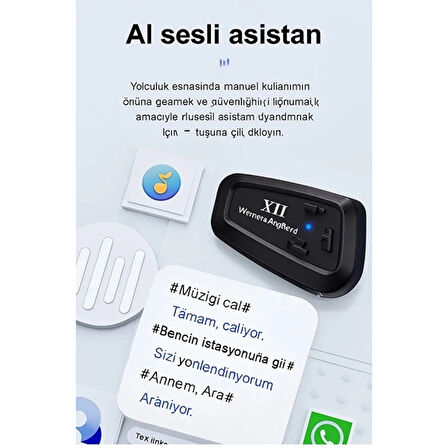 Y11 Bluetooth Kulaklık Mikrofonlu Motosiklet Kulaklığı İntercom Bt 5.3