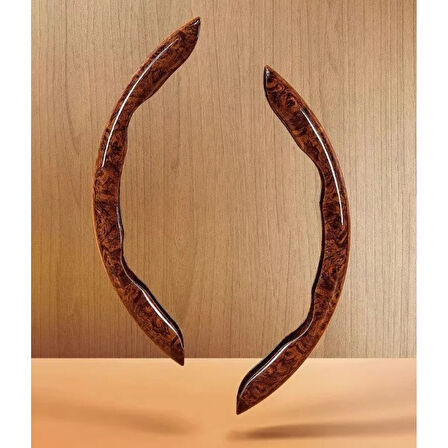 Ahşap Tasarımlı Direksiyon Simidi Koruma Kılıfı 2 Li (4915)