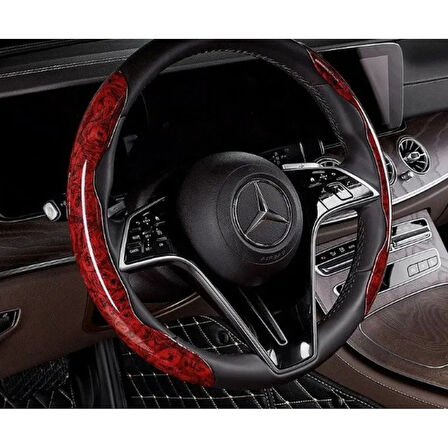 Ahşap Tasarımlı Direksiyon Simidi Koruma Kılıfı 2 Li (4915)