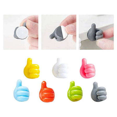 El Şeklinde Kauçuk Çok Amaçlı Kablo Tutacak 10 Adet (4915)