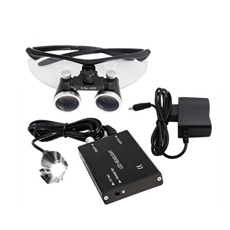 3.5x - 420 Mm Diş Cerrahi Gözlük Lens Büyüteç Taşıma Çantalı