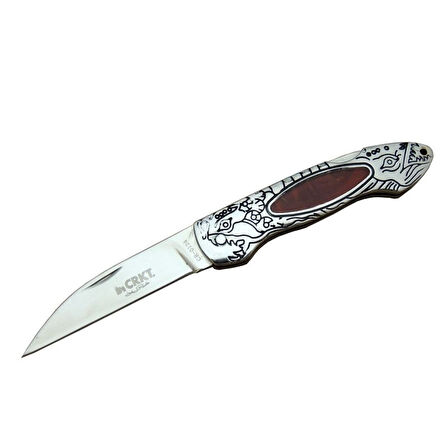 Crkt Cr 0124 Rd Kamp Çakı 20 Cm - Metal Desenli Sap, Kılıflı, Kutulu