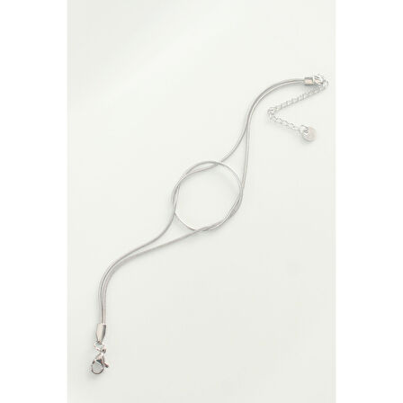 316L Çelik Gümüş Renk Düğüm Model Bileklik