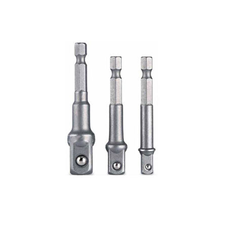 Hex Plus Lokma Adaptörü 3 Parça Set 1/4-3/8-1/2 Mm Dmx4712