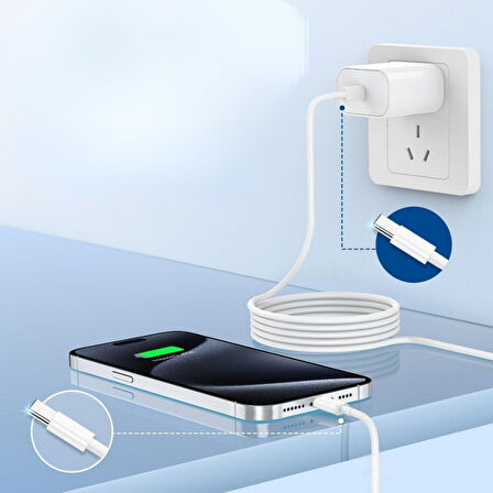 Buffer® Apple 15/15 Pro Type-c To Type-c Hasır Örgü Hızlı Şarj Kablosu (1m)