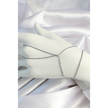 Pirinç Gümüş Renk Burgu Zincirli Şahmeran