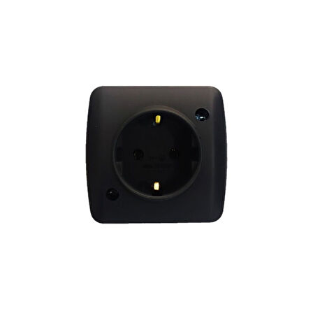 5 Adet Sıva Üstü Siyah (vantablack) Priz Elbi / Alsu