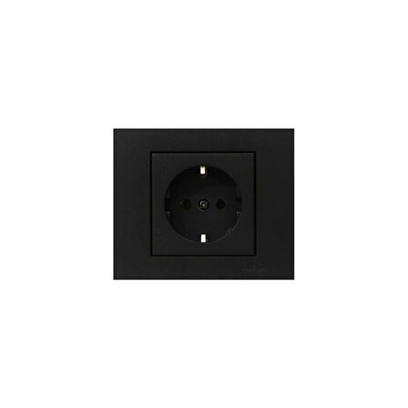 Ovivo Grano Siyah Topraklı Priz