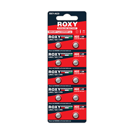 Ag0 Lr63/lr521/379 10 Mah Alkalin Düğme Pil 10 Lu Paket