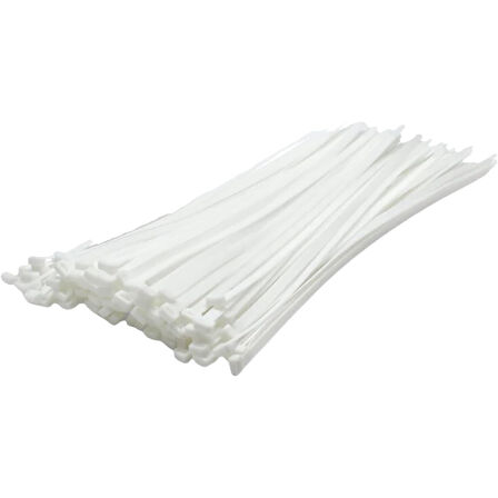 100 Adet Plastik Cırt Kelepçe Kablo Bağı Kablo Düzenleyici-4.8 X 380 Mm (4915)
