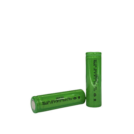 1.2v 1200 Mah - Aa - Ni-cd Şarjlı Pil - Başsız / Flat Head