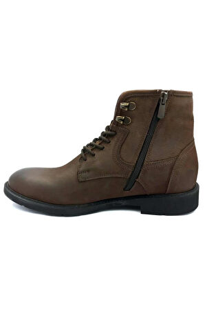 382106 Kahve Kışlık Bağcıklı Fermuarlı Erkek Bot