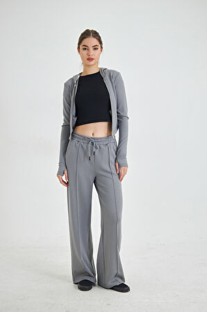 Kadın Geniş Paça Özel Dikim  Modal Kumaş Pantolon