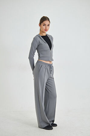 Kadın Geniş Paça Özel Dikim  Modal Kumaş Pantolon