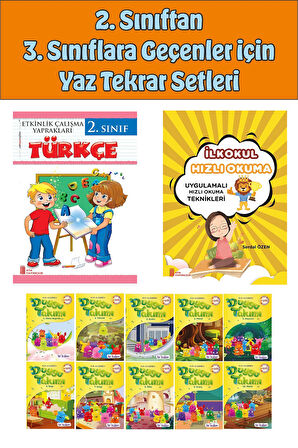 2.Sınıftan 3.Sınıfa Geçenler İçin  Hızlı Okuma ile Türkçe Etkinlik Kitabım+10 lu Hikaye Seti 2