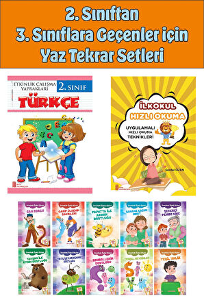 2.Sınıftan 3.Sınıfa Geçenler İçin  Hızlı Okuma ile Türkçe Etkinlik Kitabım+10 lu Hikaye Seti