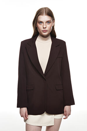 Blazer Ceket Koyu Kahve